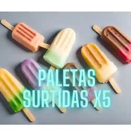 Paletas de Crema Surtidas X5