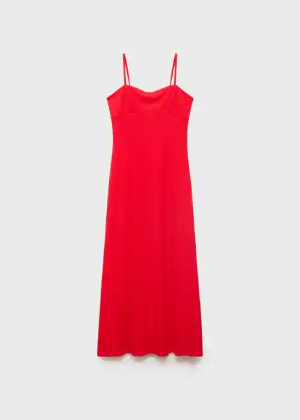 Vestido Peach Rojo Talla L Mujer Mango