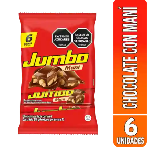 Jumbo Barra de Chocolate con Leche y Maní