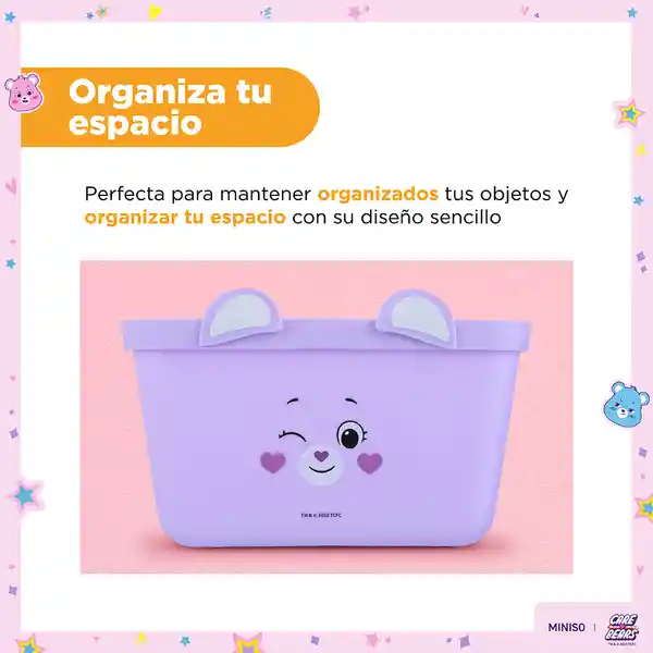 Organizador Plástico de la Colección Care Bears Púrpura Miniso