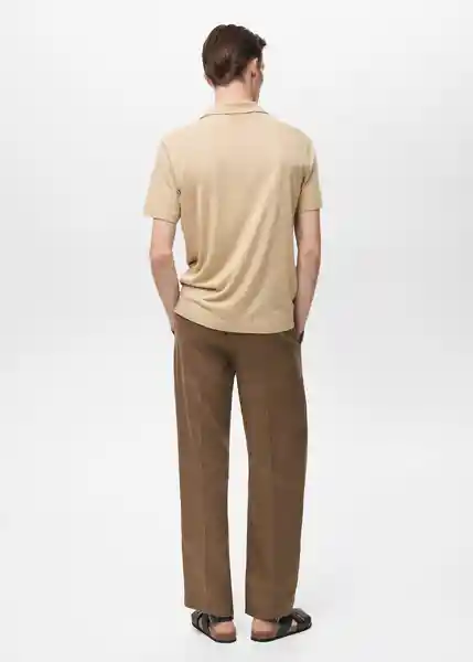 Camiseta Polo Amberes Beige Talla M Hombre Mango