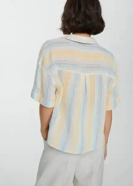 Blusa Coconut Amarillo Pastel Talla S Mujer Mango