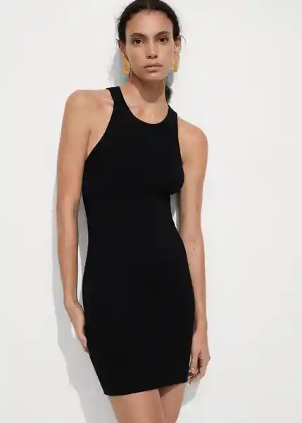 Vestido Orwell Negro Talla 24 Mujer Mango