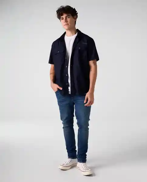 Camisa Hombre Azul Talla M 812G021_AZU194024