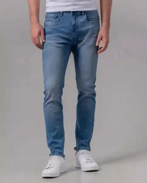 Jean Slim Hombre Azul Empolvado Medio Talla 34 42174 Rifle