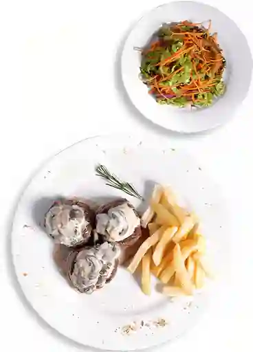 Solomito en Salsa de Champiñones