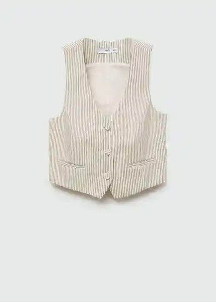 Chaleco Celia Crudo Talla M Mujer Mango