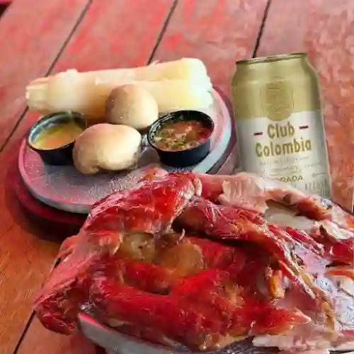 Carne a la Llanera + Club Colombia Lata