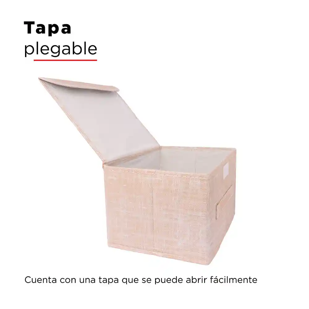 Miniso Caja de Almacenamiento Con Tapa Solid Color Series S