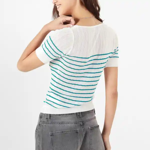 Camiseta Cuello Redondo Manga Corta Blanco Talla M 683814