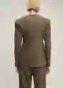 Blazer Americana Orchid Khaki Talla S Mujer Mango