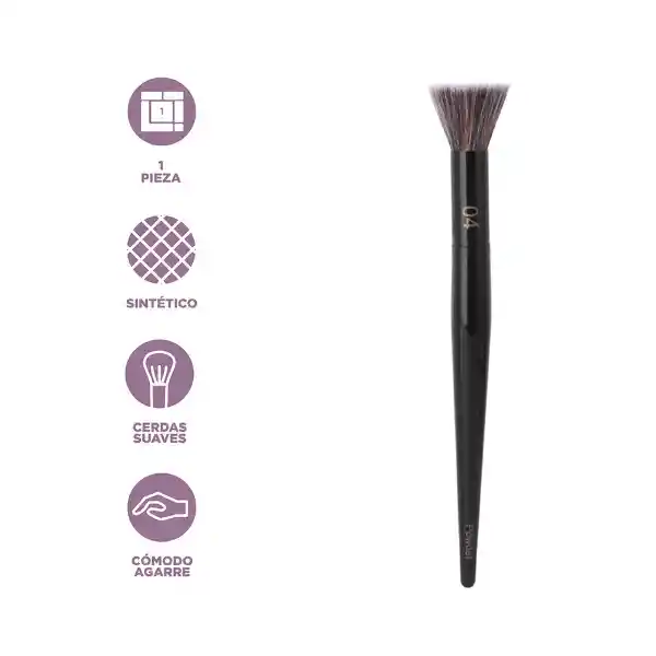 Brocha Para Polvos Con Parte Superior Plana Miniso