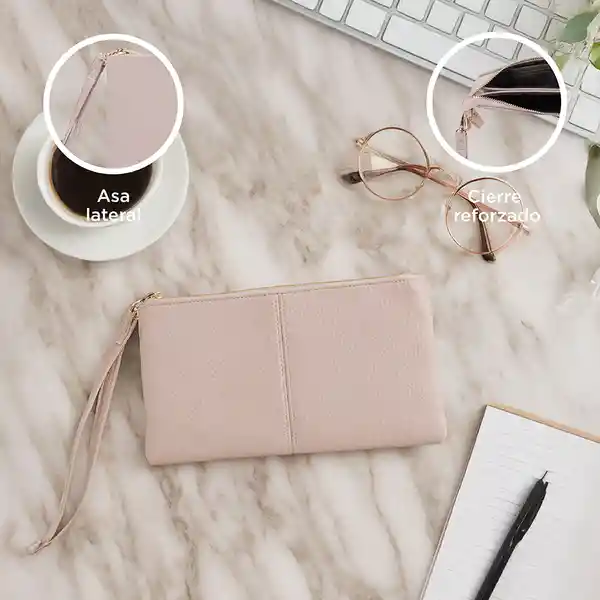 Bolso Multiuso Con Asa de Mano Granulado Serie Morado Miniso