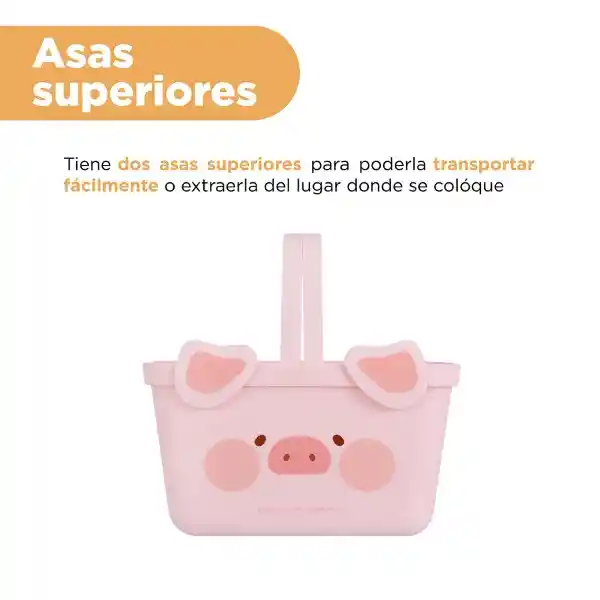 Organizador Con Asa Serie Lulu The Piggy Miniso