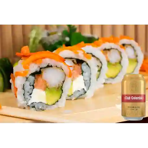 Combo Ceviche Roll + Club col. Dorada Lta 330ml