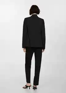 Blazer Americana Boreal Negro Talla 36 Mujer Mango