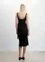 Vestido Firna Negro Talla 24 Mujer Mango