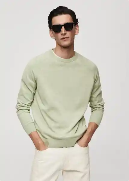 Jersey Ten Verde Pastel Talla L Hombre Mango