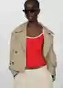 Top Ravioli Rojo Talla S Mujer Mango