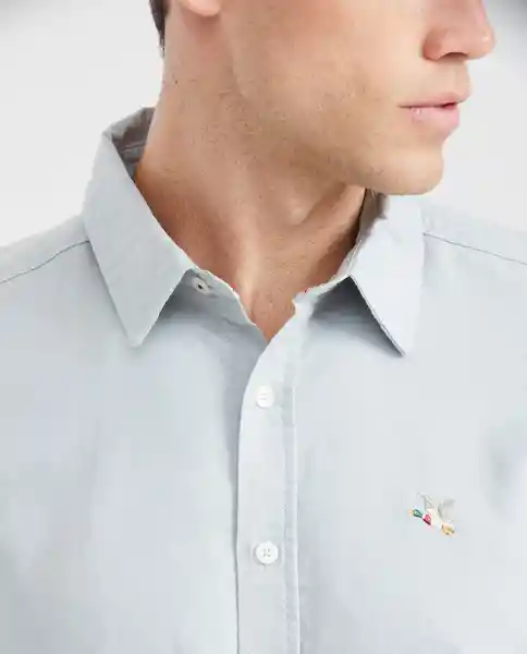 Camiseta Oxford Manga Corta Gris Tormenta Claro T S Chevignon