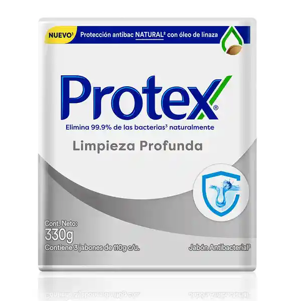 Protex Jabón Antibacterial Limpieza Profunda 110 g