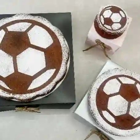 Mini brownie melcochudo -balón de fútbol