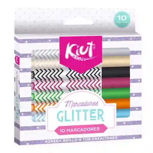 Kiut Marcador Glitter X 10