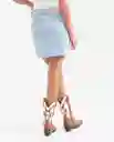 Falda Femenino Azul Cristalino Claro Talla 10 Chevignon