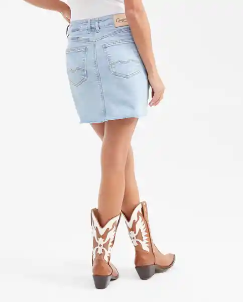 Falda Femenino Azul Cristalino Claro Talla 10 Chevignon