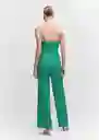 Enterizo Mono Simona Verde Talla 18 Mujer Mango