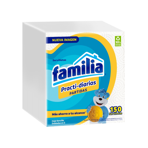 Familia Servilleta Practidiario Blanca 150 und
