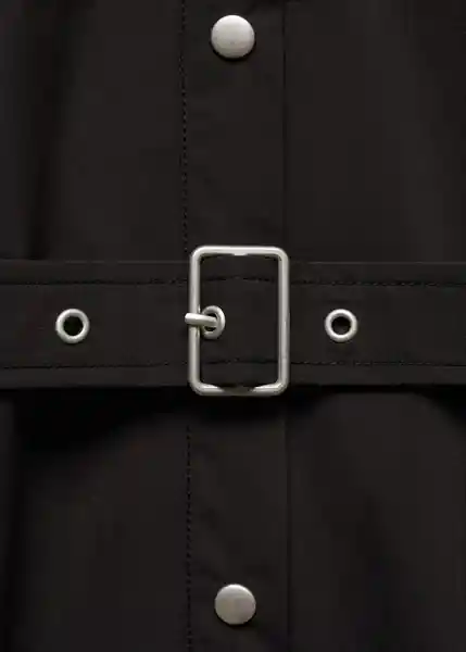 Vestido Corintio Negro Talla M Mujer Mango
