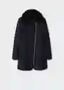 Abrigo Bonito Navy Talla M Mujer Mango