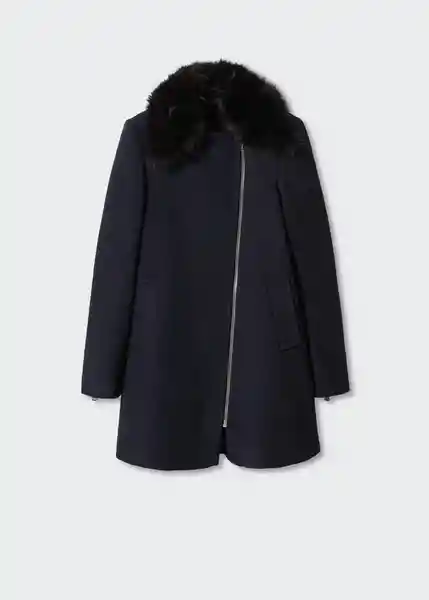 Abrigo Bonito Navy Talla M Mujer Mango