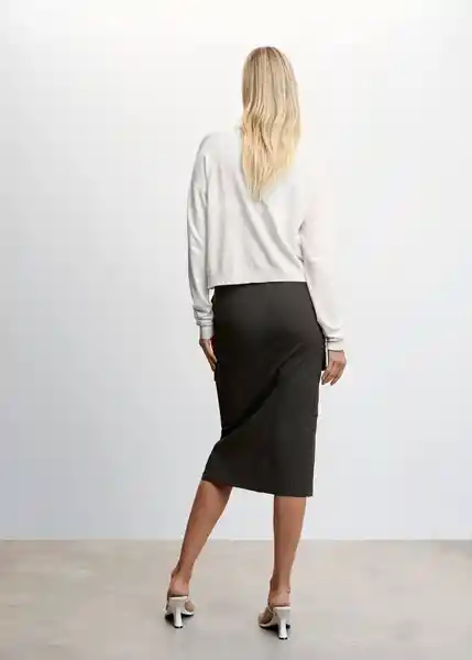 Cárdigan Crayon Blanco Talla L Mujer Mango