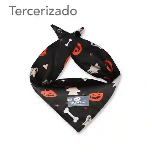 Pañoleta Para Mascota Calabazas Fantasmas Huesos y Telarañas S