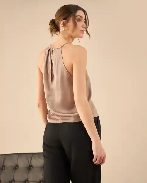 Camisa Twill Beige Medio Talla XS 412G007 Esprit