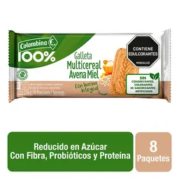 Colombina 100% Galleta Multicereal Avena Miel