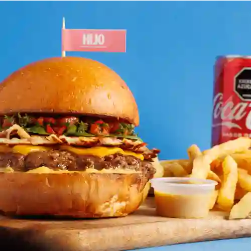 Hijo Burger + Papas + Coca Cola