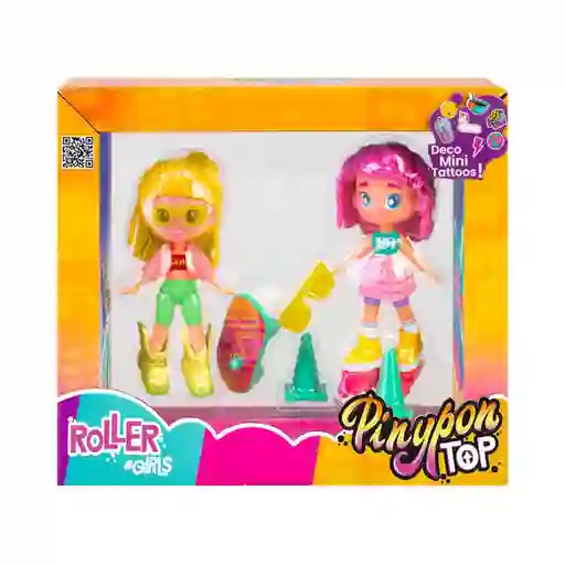 Pinypon Set Muñecas Top Skater 18 cm