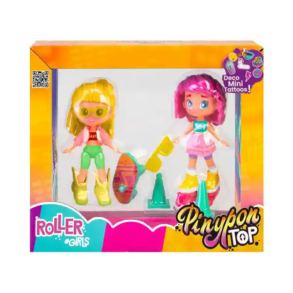 Pinypon Set Muñecas Top Skater 18 cm