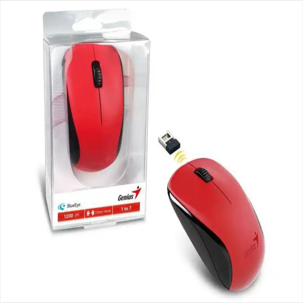 Genius Mouse Inalámbrico Nx-7000 Passion Red