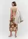 Falda Nuti Marrón Talla S Mujer Mango