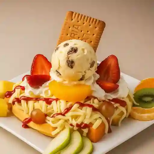 Ensalada de frutas con helado