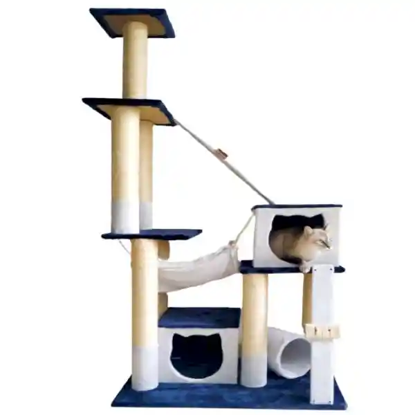 Yummypet Gimnasio Para Gato Doble Refugio Blanco