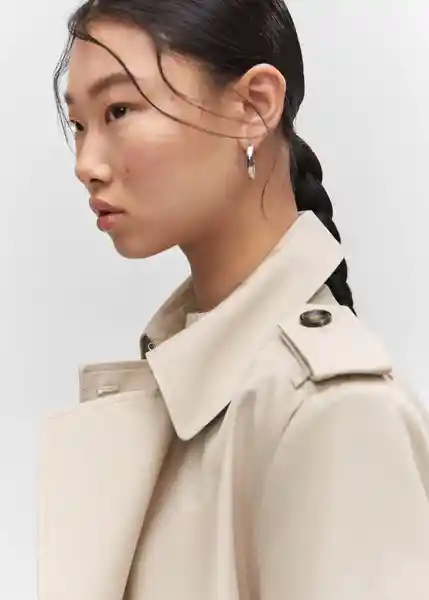 Abrigo Trench Chicago Piedra Talla M Mujer Mango