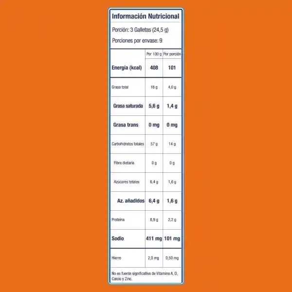 Galletas de sal SALTINAS Integrales 9 Unds x 220,5g