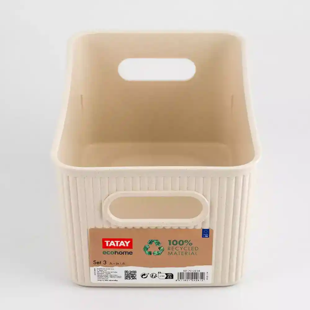 Tatay Set Canasta Beige Plástico 13 7010938