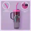 Vaso de Con Pitillo Serie Bt21 Rosa Miniso