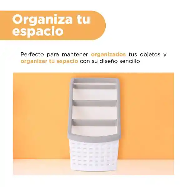 Organizador de Plástico de 4 Rejillas Blanco S Miniso